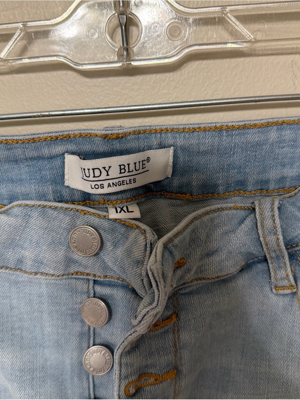 Judy Blue Light Blue High-Rise Button-Fly Jeans